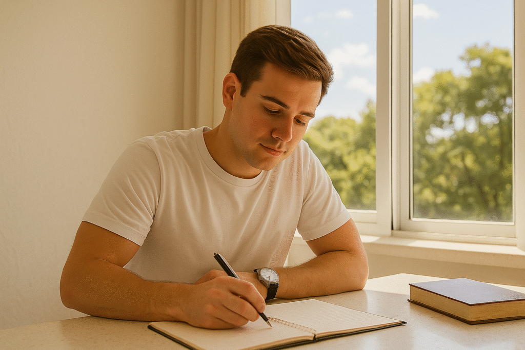 20250824_2322_Estudante no Quarto Ensolarado_remix_01k3erbx3refeaw527yafkq3as